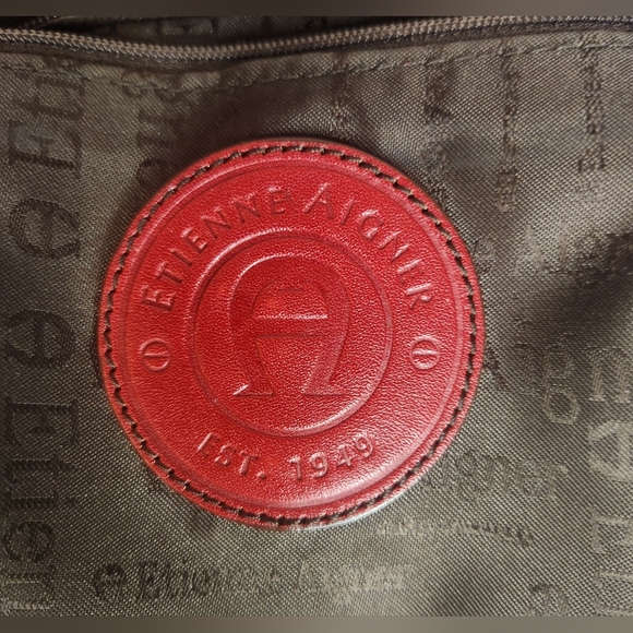 Etienne Aigner Vintage Dark Red Adjustable Strap Shoulder Bag - Picture 13 of 16